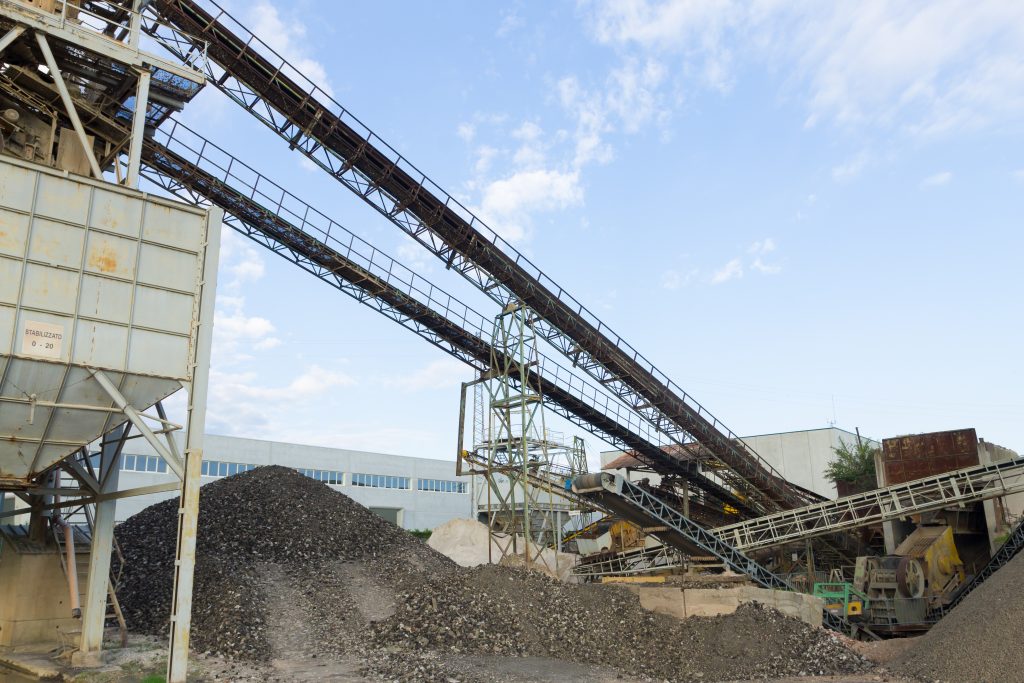 Stone quarry with silos Power Brushes